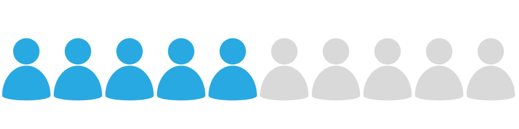 5 in 10 people